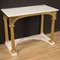 Italian Lacquered and Gilded Console with Faux Marble Top, 1970s 1