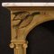 Italian Lacquered and Gilded Console with Faux Marble Top, 1970s 11