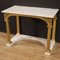 Italian Lacquered and Gilded Console with Faux Marble Top, 1970s 5