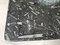 Mesa de mármol negro Fossil, años 80, Imagen 2