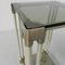 Table d'Appoint Hollywood Regency avec 2 Assiettes en Verre, 1970s 5