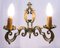 Large Chandelier and Sconces attributed to Gilbert Poillerat, 1950s, Set of 3 8