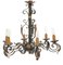 Large Chandelier and Sconces attributed to Gilbert Poillerat, 1950s, Set of 3 10