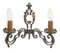 Large Chandelier and Sconces attributed to Gilbert Poillerat, 1950s, Set of 3 4