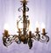Lámpara de araña grande y apliques atribuidos a Gilbert Poillerat, años 50. Juego de 3, Imagen 3