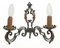 Large Chandelier and Sconces attributed to Gilbert Poillerat, 1950s, Set of 3, Image 6