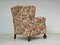 Vintage Danish Relax Chair in Flowers Fabric, 1950s 14