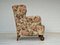 Dänischer Vintage Relax Sessel mit Blumen Stoff, 1950er 3