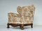 Vintage Danish Relax Chair in Flowers Fabric, 1950s 2