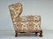 Vintage Danish Relax Chair in Flowers Fabric, 1950s 3