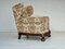 Vintage Danish Relax Chair in Flowers Fabric, 1950s 18