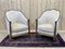 Art Deco Style Armchairs in Beech, 1970s, Set of 2 1