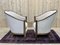Art Deco Style Armchairs in Beech, 1970s, Set of 2 2