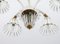 Italian Art Deco Murano Glass and Brass Chandelier by Ercole Barovier for Barovier & Toso, 1940s 8