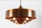 Vintage Danish Roulet Copper Pendant by Jo Hammerborg for Fog & Mørup, 1960s, Image 2