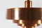 Lámpara colgante Roulet danesa vintage de cobre de Jo Hammerborg para Fog & Mørup, años 60, Imagen 6