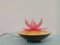 Pink Acrylic Water Lily Night Light Lamp, Eastern Europe, 1972 4