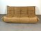 Camel Leather Togo Sofa by Michel Ducaroy for Ligne Roset, Set of 5 18