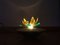 Green Acrylic Water Lily Night Light Lamp, Eastern Europe, 1970s, Image 8