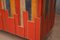 Mid-Century Multicolor Goatskin Brass and Red Glass Sideboard, 1980s 2