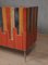 Mid-Century Multicolor Goatskin Brass and Red Glass Sideboard, 1980s 5