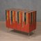 Mid-Century Multicolor Goatskin Brass and Red Glass Sideboard, 1980s 6