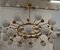 Lámpara de araña Mid-Century de latón y cristal de Murano, Imagen 5