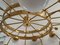 Lámpara de araña Mid-Century de latón y cristal de Murano, Imagen 6