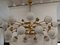 Murano Art Glass and Brass Midcentury Chandelier 7