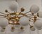 Lámpara de araña Mid-Century de latón y cristal de Murano, Imagen 9
