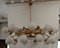 Mid-Century Kronleuchter aus Murano-Kunstglas & Messing 3