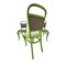 Upholstered Chairs with Green Painted Wooden structure, Set of 6 3