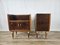Mid-Century Bedside Tables in Walnut and Maple with Glass Tops, Italy, 1950s, Set of 2, Image 3