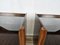 Mid-Century Bedside Tables in Walnut and Maple with Glass Tops, Italy, 1950s, Set of 2, Image 14