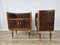 Mid-Century Bedside Tables in Walnut and Maple with Glass Tops, Italy, 1950s, Set of 2 5