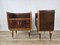 Mid-Century Bedside Tables in Walnut and Maple with Glass Tops, Italy, 1950s, Set of 2, Image 5