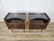 Mid-Century Bedside Tables in Walnut and Maple with Glass Tops, Italy, 1950s, Set of 2 7