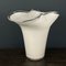 Weiße Vase aus Muranoglas, Italien, 1970er 1