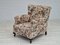 Vintage Danish Relax Chair in Floral Fabric, 1950s, Image 1