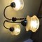 Dreiarmige Stehlampe mit Glaslampenschirmen mit 3 Lichtpunkten, 1960er 15