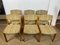 Scandinavian Wood & Wool Dining Chairs, 1960s, Set of 6 1