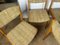 Scandinavian Wood & Wool Dining Chairs, 1960s, Set of 6 3