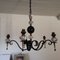 Chandelier in Iron, Brass & Crystal by Jacques Adnet, 1950s, Image 1