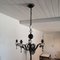 Chandelier in Iron, Brass & Crystal by Jacques Adnet, 1950s, Image 5