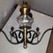 Lámpara de araña de hierro, latón y cristal de Jacques Adnet, años 50, Imagen 8