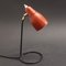 Red Lacquered Table Lamp, 1950s 1