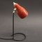 Red Lacquered Table Lamp, 1950s 9