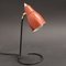 Lámpara de mesa lacada en rojo, años 50, Imagen 5