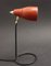 Red Lacquered Table Lamp, 1950s 6