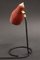 Lámpara de mesa lacada en rojo, años 50, Imagen 10